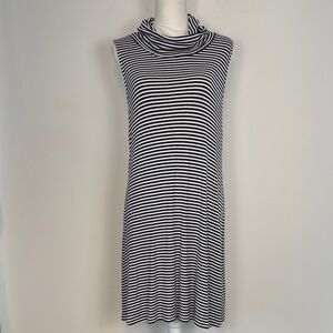 Dolan Anthropologie Ribbed Sleeveless Cowl Neck Striped Mini Dress. Size Medium